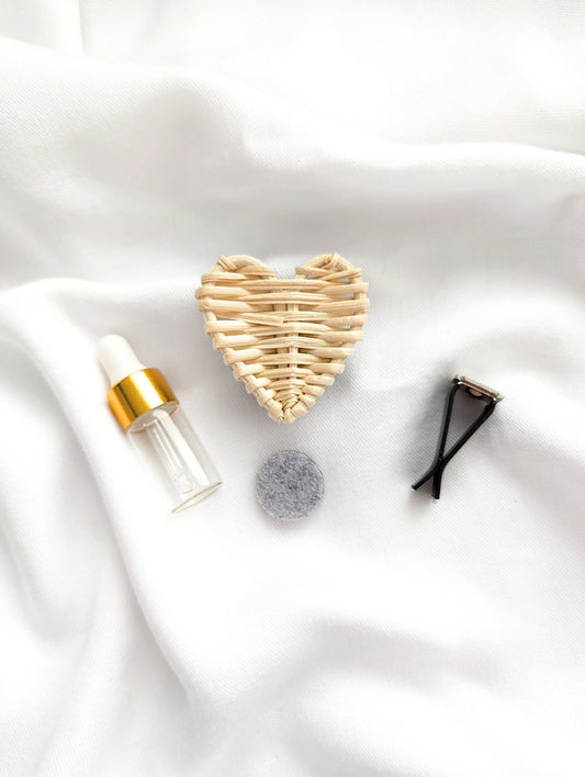 Clip diffuseur d'huiles essentielles - coeur