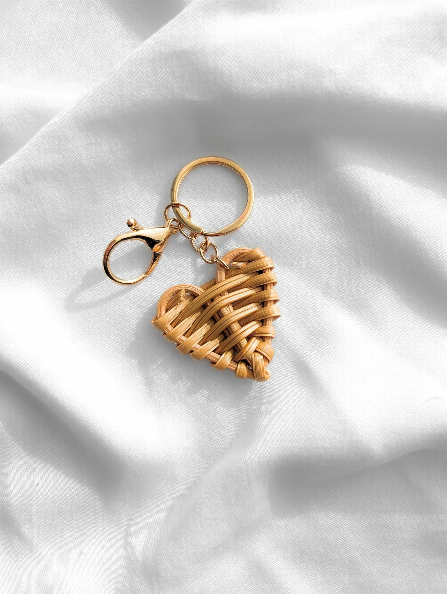 Porte-clés en rotin – Coeur