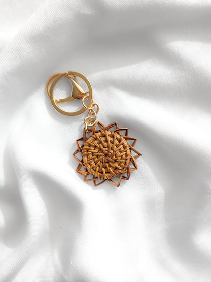 Porte-clés en rotin – Soleil