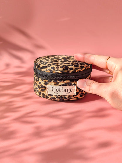 Écrin à bijoux rond de voyage