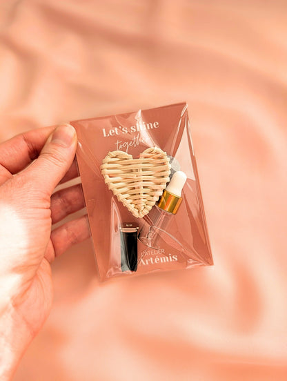 Clip diffuseur d'huiles essentielles - coeur