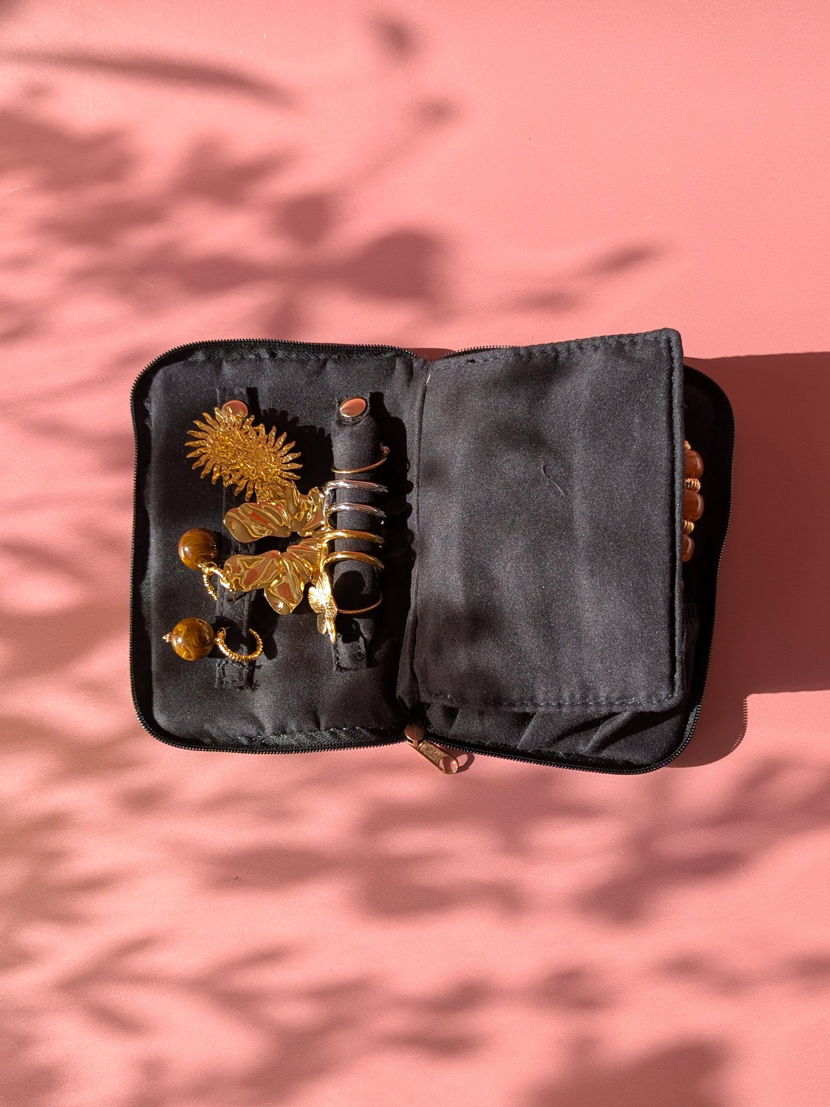Pochette à bijoux de voyage zippée