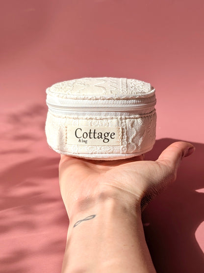 Écrin à bijoux rond de voyage