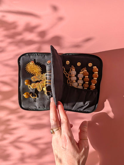 Pochette à bijoux de voyage zippée