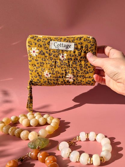 Pochette à bijoux de voyage zippée