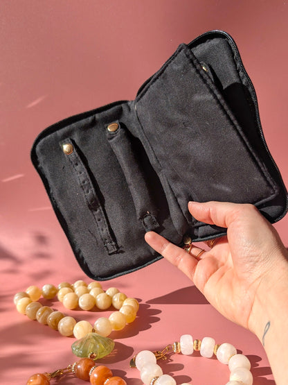Pochette à bijoux de voyage zippée