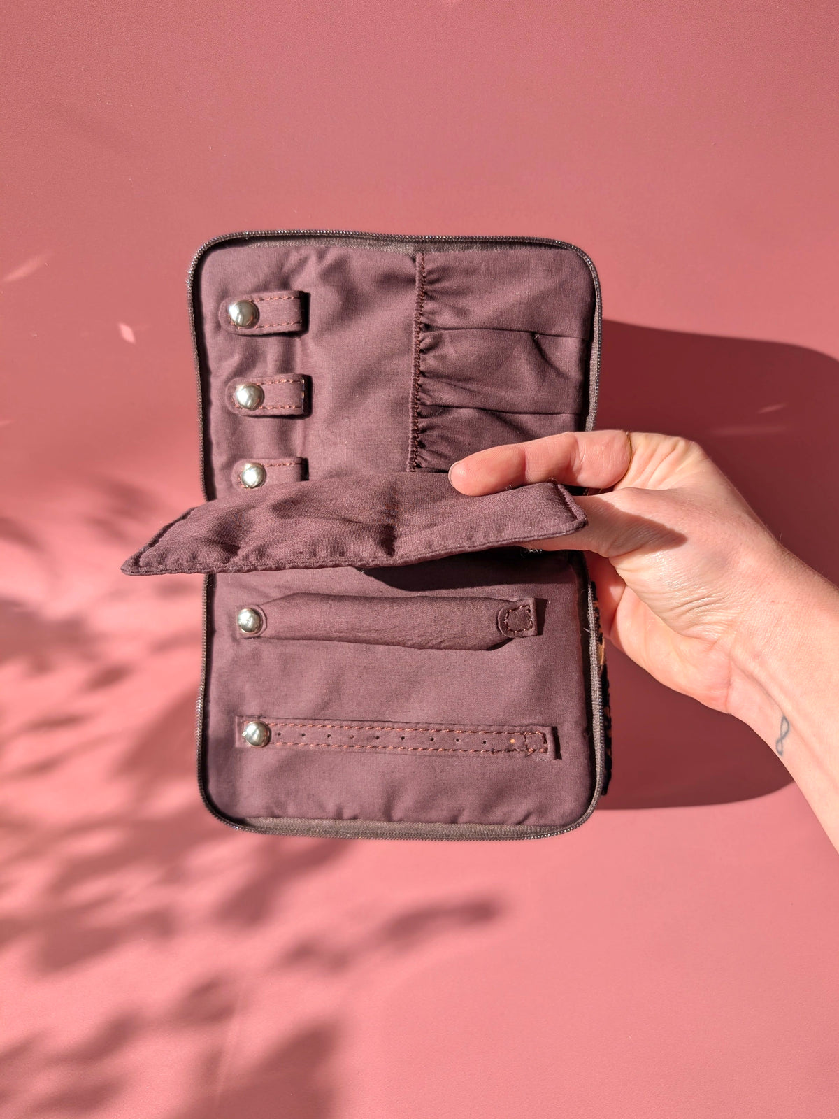 Pochette à bijoux de voyage zippée